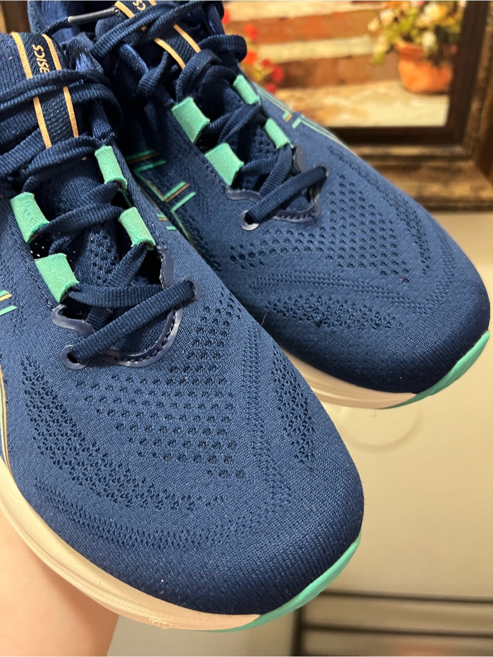 Asics Gel Nimbus 26 Blue Running Shoes - Picture 5 of 14